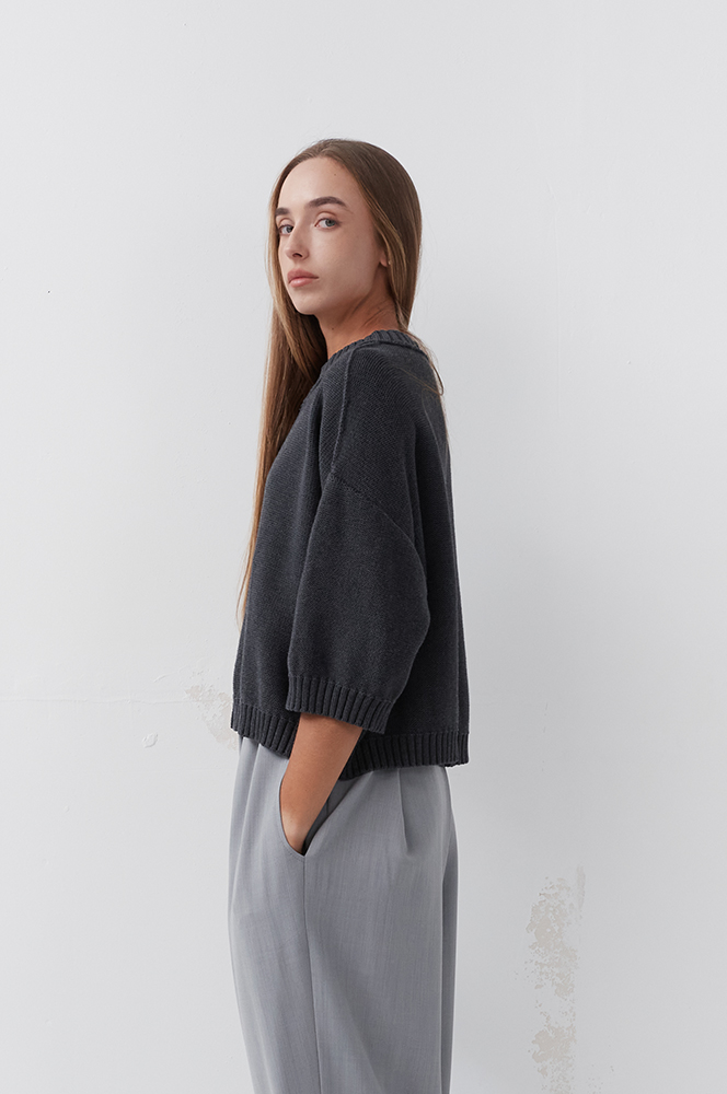 Футболка бавовна вугільна в'язана (ФТ 06/1)